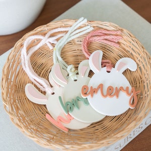 Easter Basket Tag Bunny Tag Basket Tag Easter Tag Easter Basket Tags Easter Tags Easter Basket Kids Easter Basket Custom Name Tags Bunny Tag