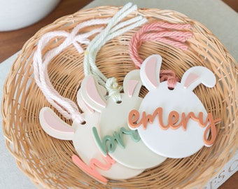 Easter Basket Tag, Bunny Tag, Basket Tag, Easter Tag, Easter Basket Tags, Easter Tags, Easter Basket, Kids Easter Basket, Custom Name Tags