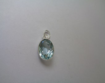 Argent Sterling 925 Ovale Violet Turquoise Statement Pendentif cttw 2.5