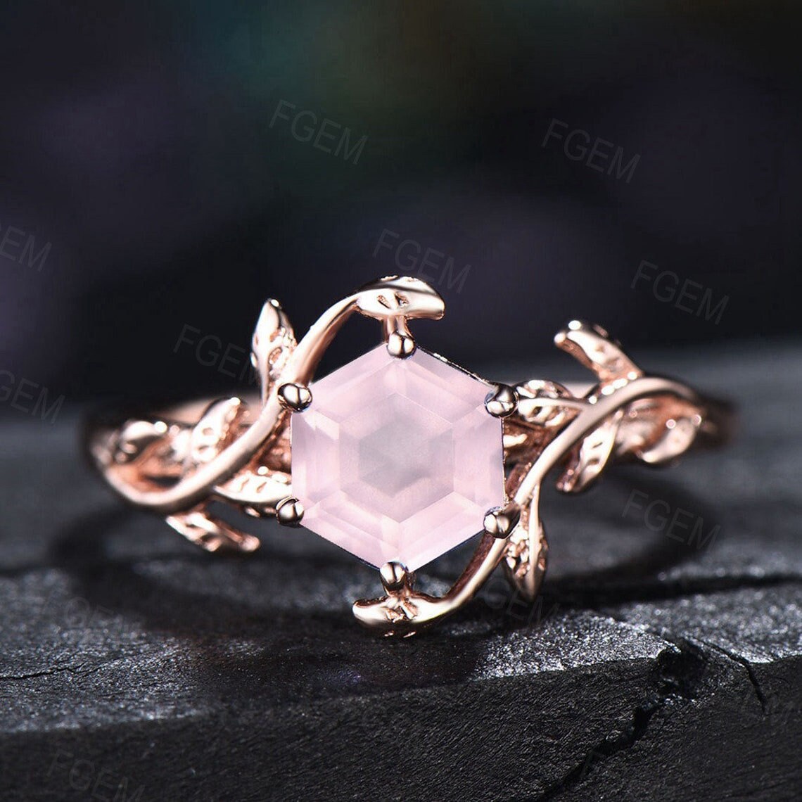 Promise rings rose quartz outlet