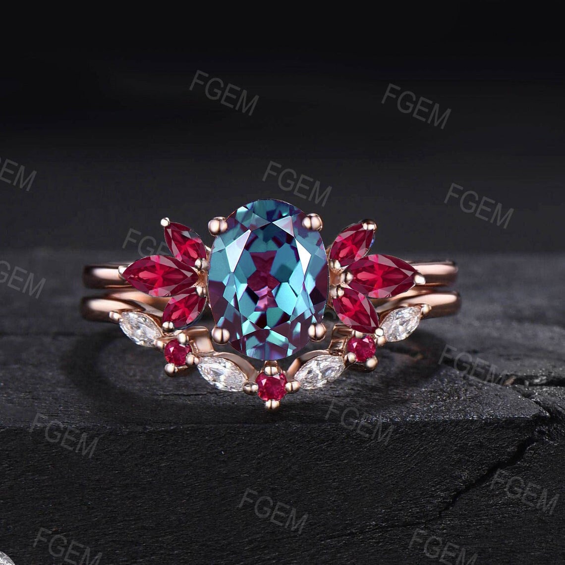Alexandrite and ruby ring deals