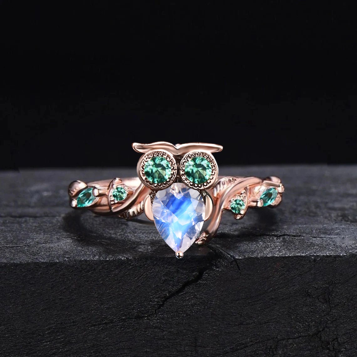Owl engagement ring sale