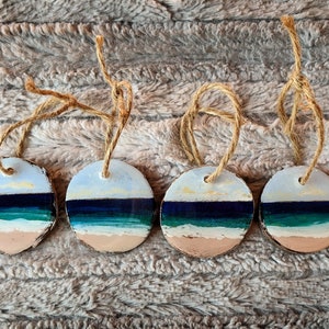 Ocean Horizon Wooden Ornaments