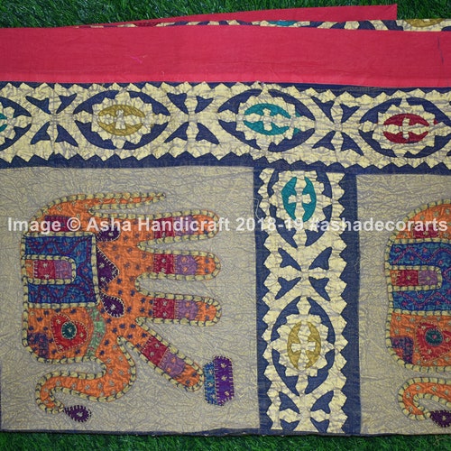Ethnic Indian Traditional Hand Work Patchwork Blanket, Hippie Ston shops Washed Bedding Bed Cover Queen Christmas Decorative Bedspread