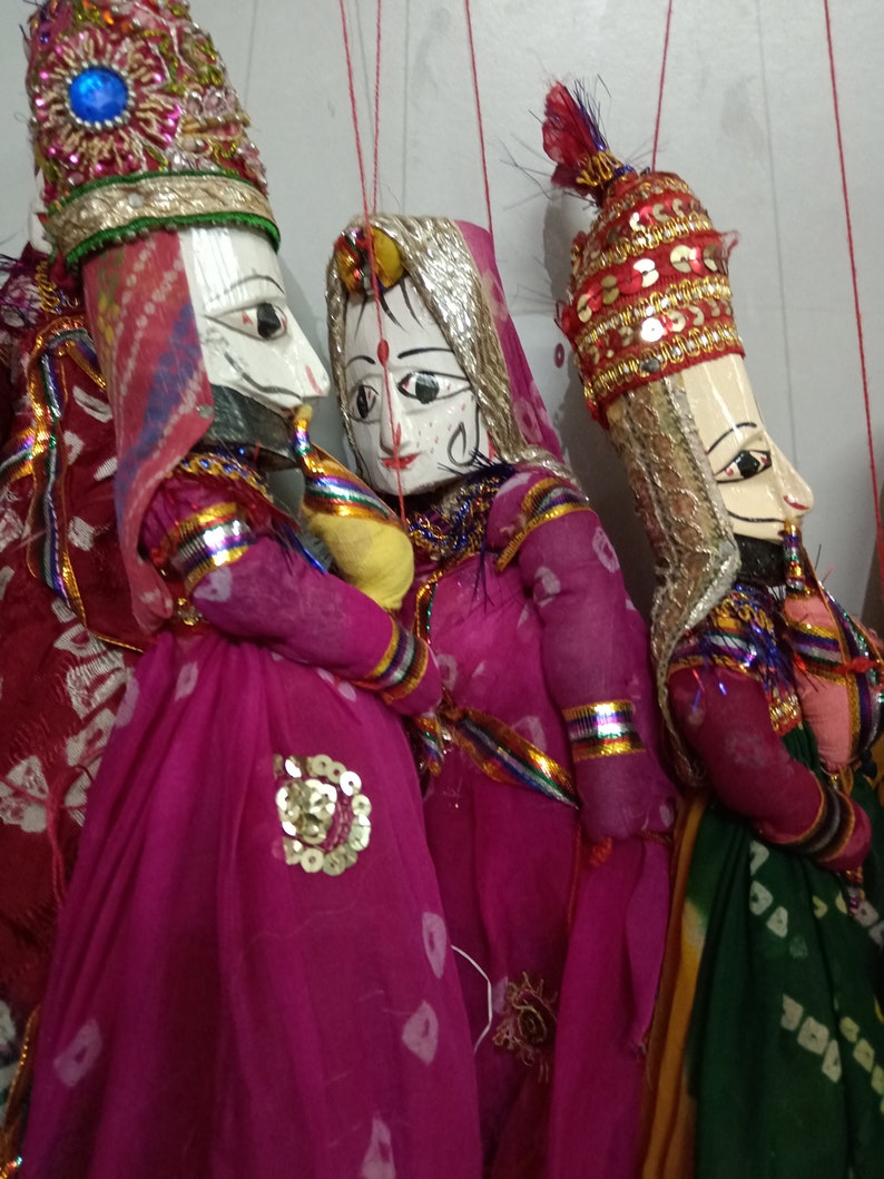 Rajasthani Famous Handmade Puppets katputli Puppet Pair for Etsy