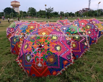 Wholesale Umbrella Parasols Lot 10pc, Jaipuri Handmade Floral Umbrellas Parasols