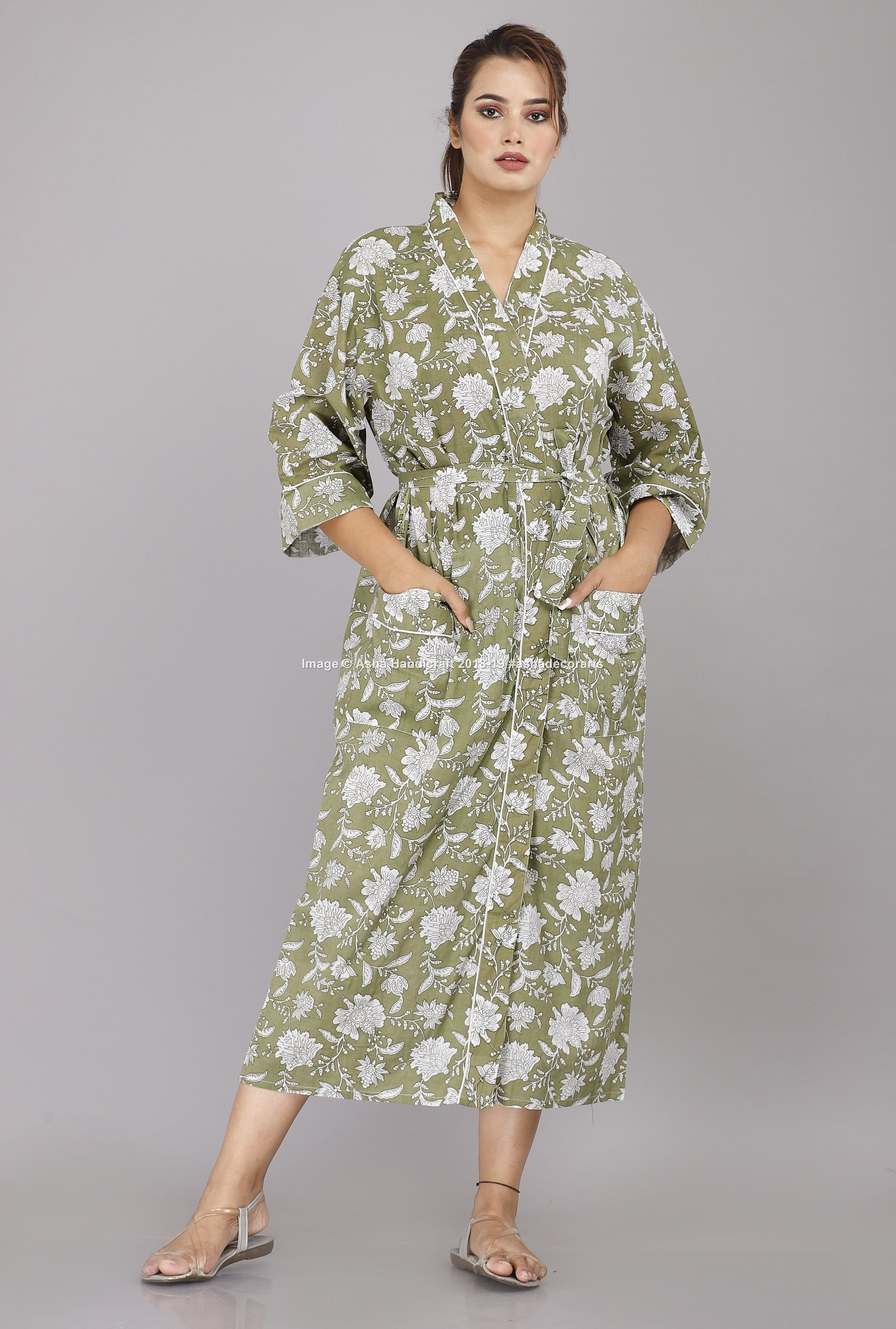 Cotton nighty cheap with robe