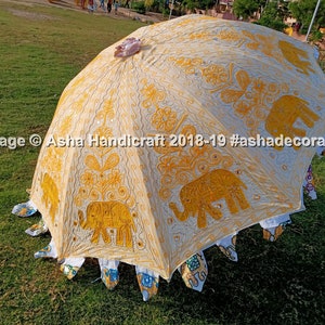 Garden Umbrellas Big Size, Beach Umbrellas, Sun Protection Umbrella, Event Wedding Decorative Large Umbrellas with colourful Embriodery Arts image 3