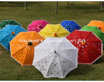 Wholesale 5pc Mix Lot Umbrella Indian Colorful Wedding Theme Decoration Women Sun Shade Parasol Hippie Heena Decor Umbrellas New