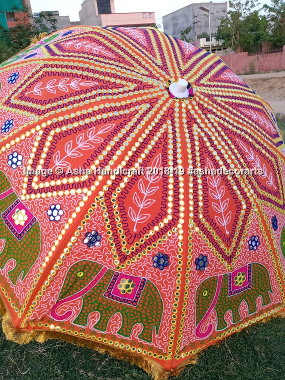 Paraguas de elefante hechos a mano indios sombrillas de - España