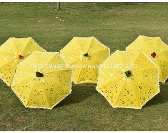 Haldi Theme Wedding Decortion Parasol Umbrella Indian Wholesale Lot of Women Sun Protection Parasols Party Props New 2023 Umbrellas