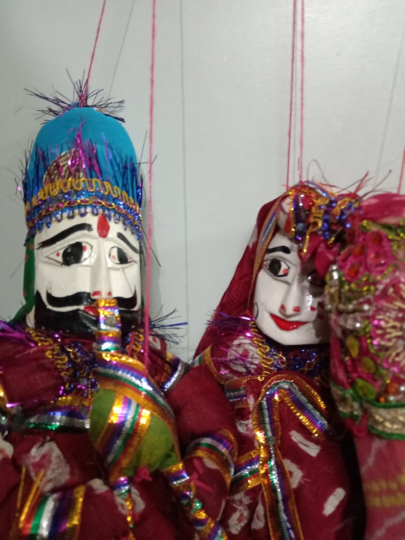 Rajasthani Famous Handmade Puppets Katputli Puppet Pair for Etsy