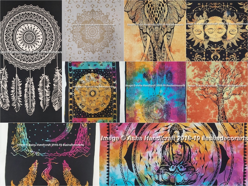 Details about   Lot 30 Pics Indian Mandala Tapestry Hippie Cotton Wall Hanging Wholesale Poster 