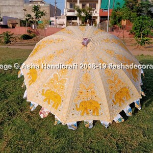 Garden Umbrellas Big Size, Beach Umbrellas, Sun Protection Umbrella, Event Wedding Decorative Large Umbrellas with colourful Embriodery Arts image 2