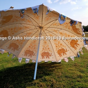 Garden Umbrellas Big Size, Beach Umbrellas, Sun Protection Umbrella, Event Wedding Decorative Large Umbrellas with colourful Embriodery Arts image 6
