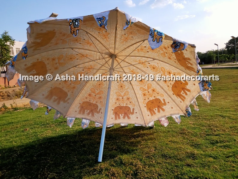 Garden Umbrellas Big Size, Beach Umbrellas, Sun Protection Umbrella, Event Wedding Decorative Large Umbrellas with colourful Embriodery Arts image 6