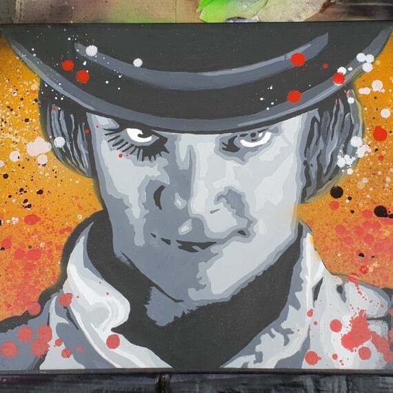 Clockwork Orange Pop Art Portrait Painting Etsy