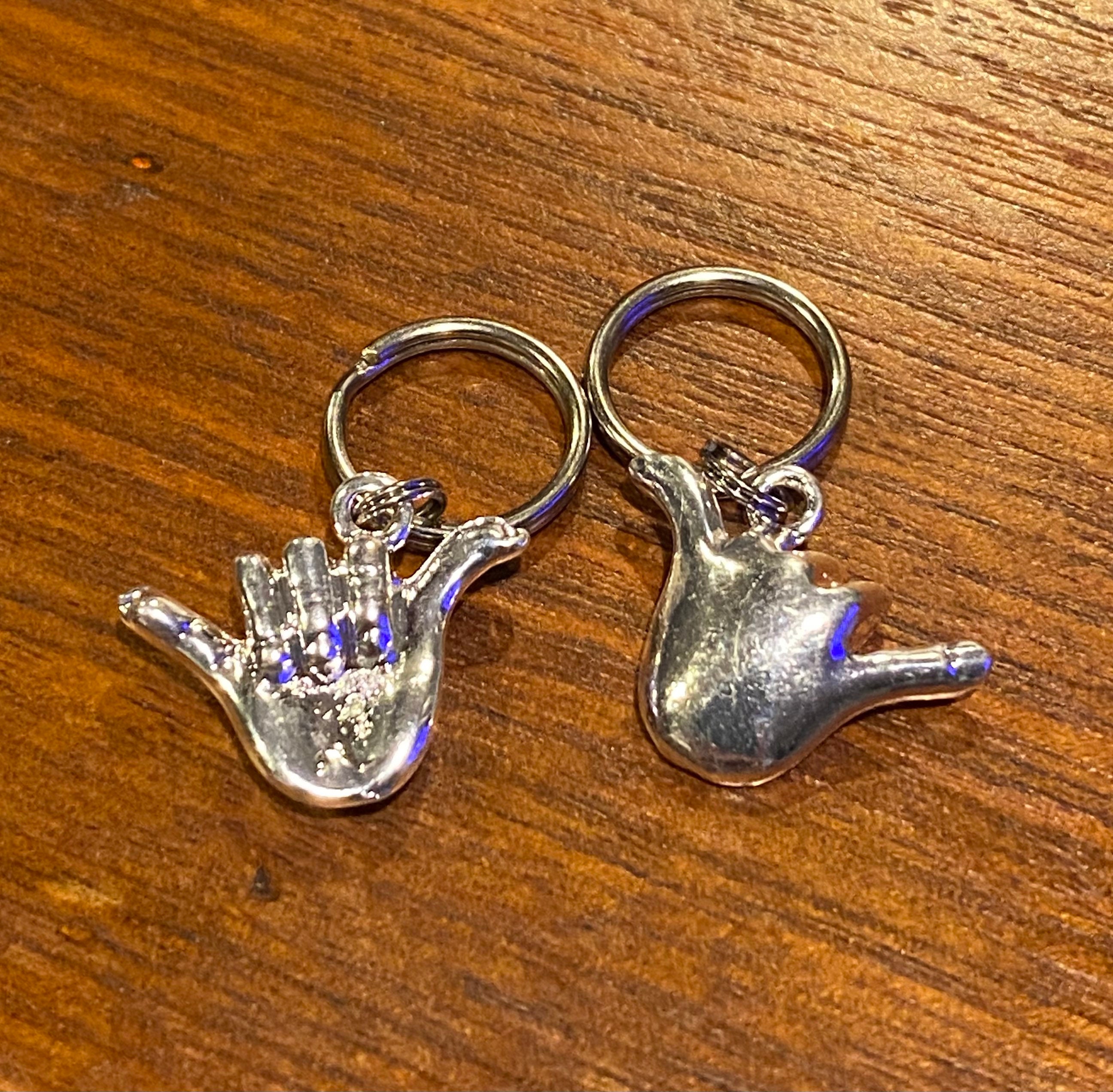 Shaka Hawaii Charm 1pc Zipper Pull Keychain Hang Loose