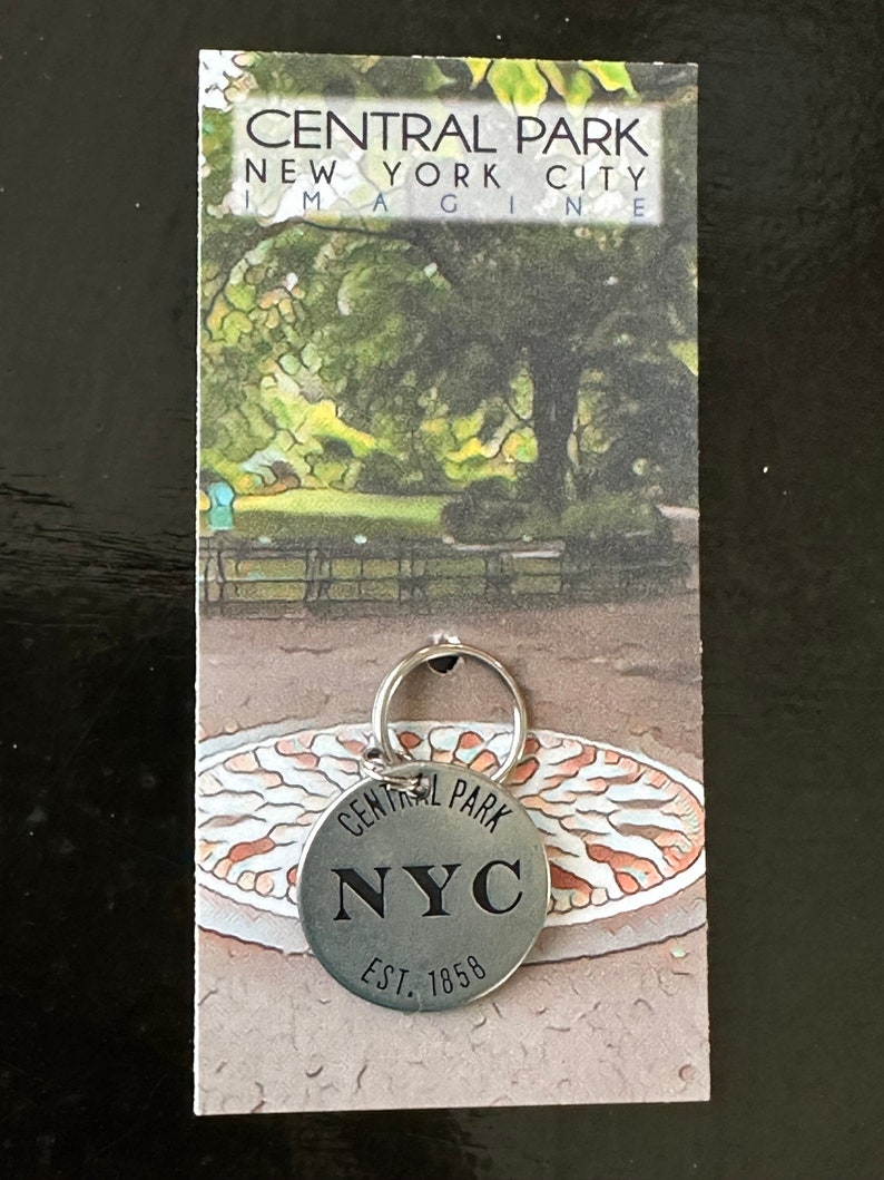 Central Park Coin Token Zipper Pull Keychain Bethesda Fountain Imagine ...