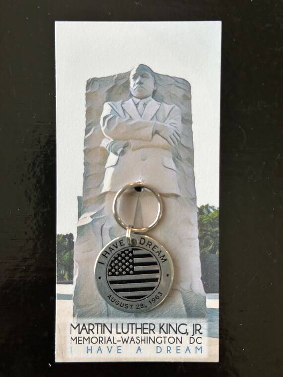 Martin Luther King Jr Memorial Token Coin Keychain Zipper Pull 1pc