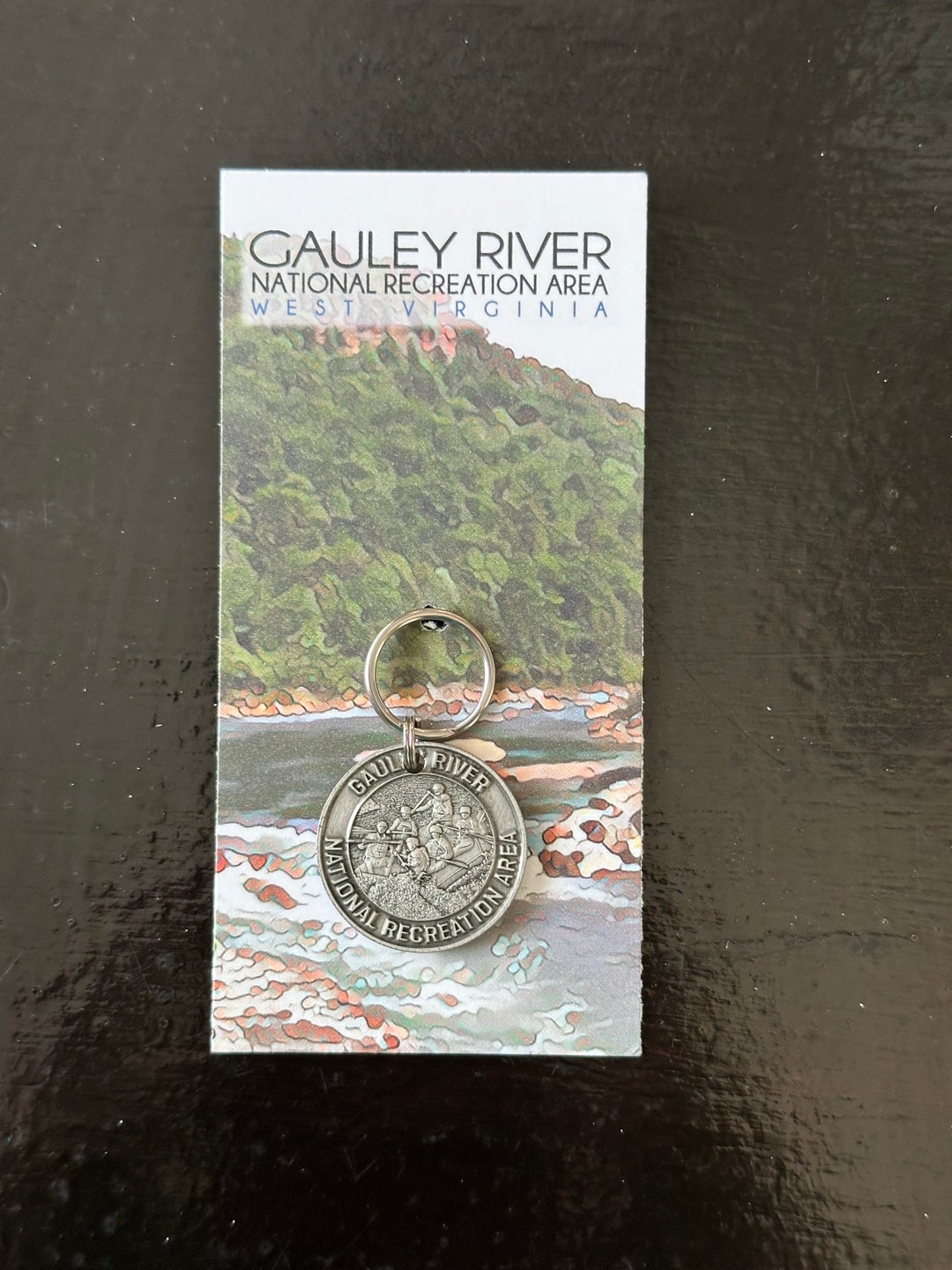 River Key Chain Gauley River National Recreation Area Token Coin Keychain Zipper 1pc ...