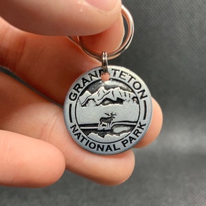 Jackson Hole Grand Teton National Park NPS Coin Token Keychain Zipper Pull 1pc