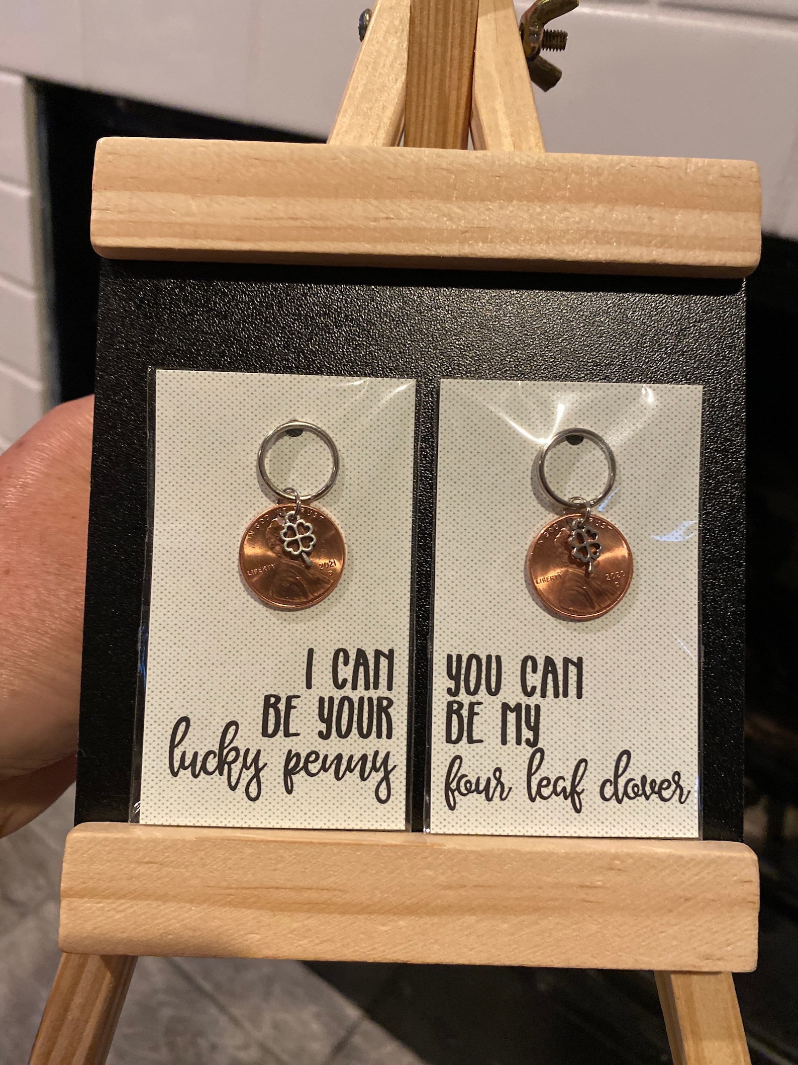 I Can Be Your Lucky Penny You Can Be My Four Leaf Clover Keychain