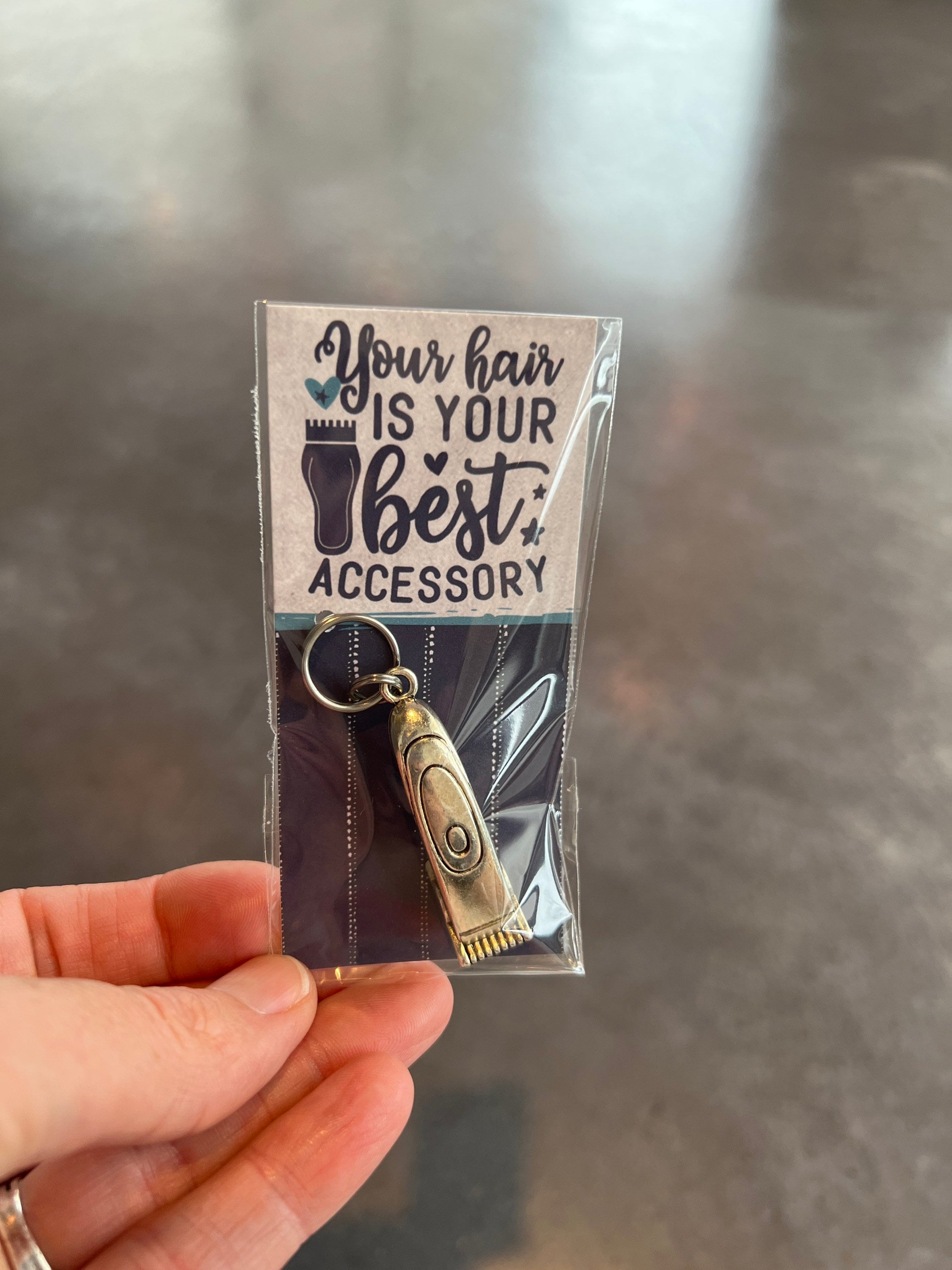 Your Hair is Your Best Accessory Hair Trimmer Charm 1pc Keychain