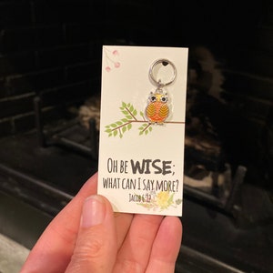 Owl Charm Oh Be Wise What Can I Say More Jacob 6:12 Bird 26x13mm Choose the Right Things