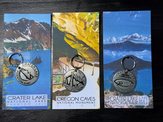 Crater Lake National Park Token Keychain Zipper Pull 1pc Phantom