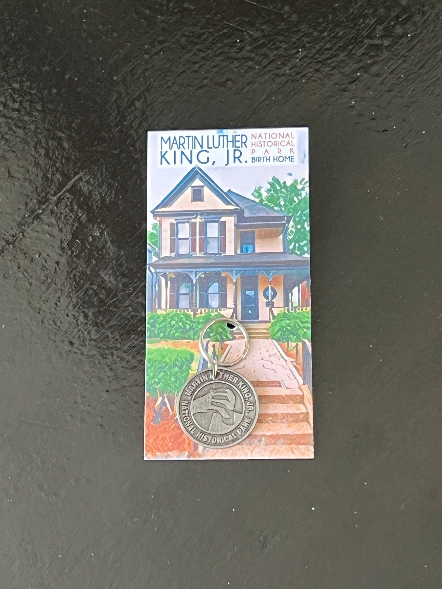 Martin Luther King Jr National Historic Park Token Coin Keychain Zipper Pull 1pc Birth home Atlanta Georgia Church Firehouse Water Ebenezer