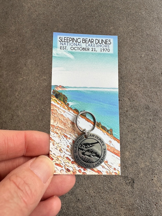 Sleeping Bear Dunes National Seashore Token Coin Keychain Zipper