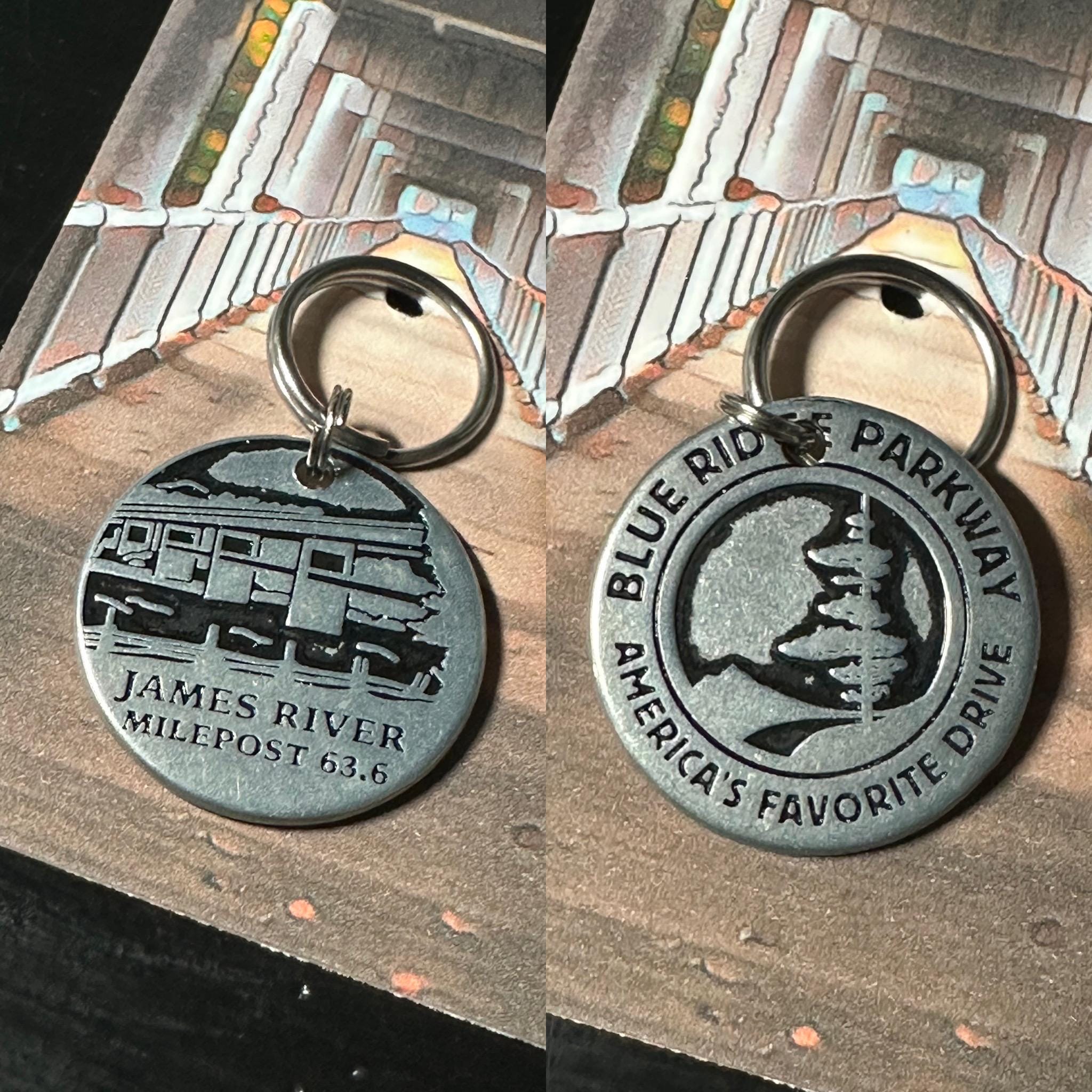 Blue Ridge Parkway National Park Token Coin Keychain Zipper Pull 1pc ...