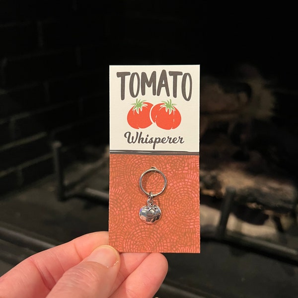 Tomato Charm Keychain Zipper Pull 1pc Fun Gift Food Veggie Farm Kitchen Love Tomato Whisperer Trees Outside Arrow Feather