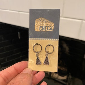 I Can’t Trust People Who Don’t Like Cheese Charm 17x10mm Keychain Zipper Pull 1pc Double Sided Food Cheese Holes