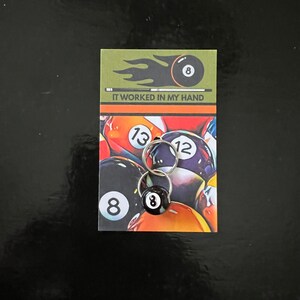8 boules 3D perle breloque porte-clés tirette 1 pc billard piscine équipe amusant cadeau barre jeu huit boules
