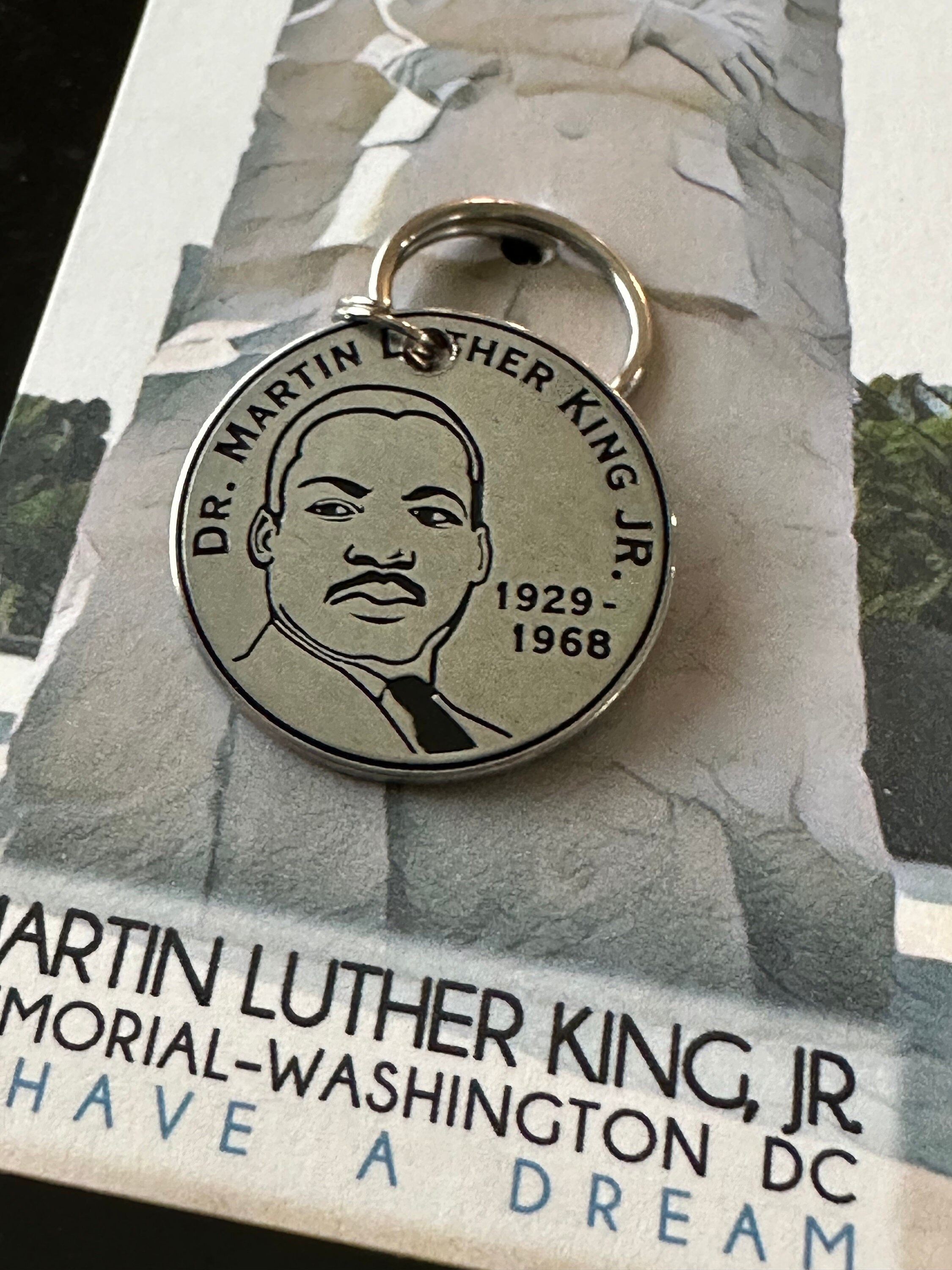 Martin Luther King Jr Memorial Token Coin Keychain Zipper Pull 1pc