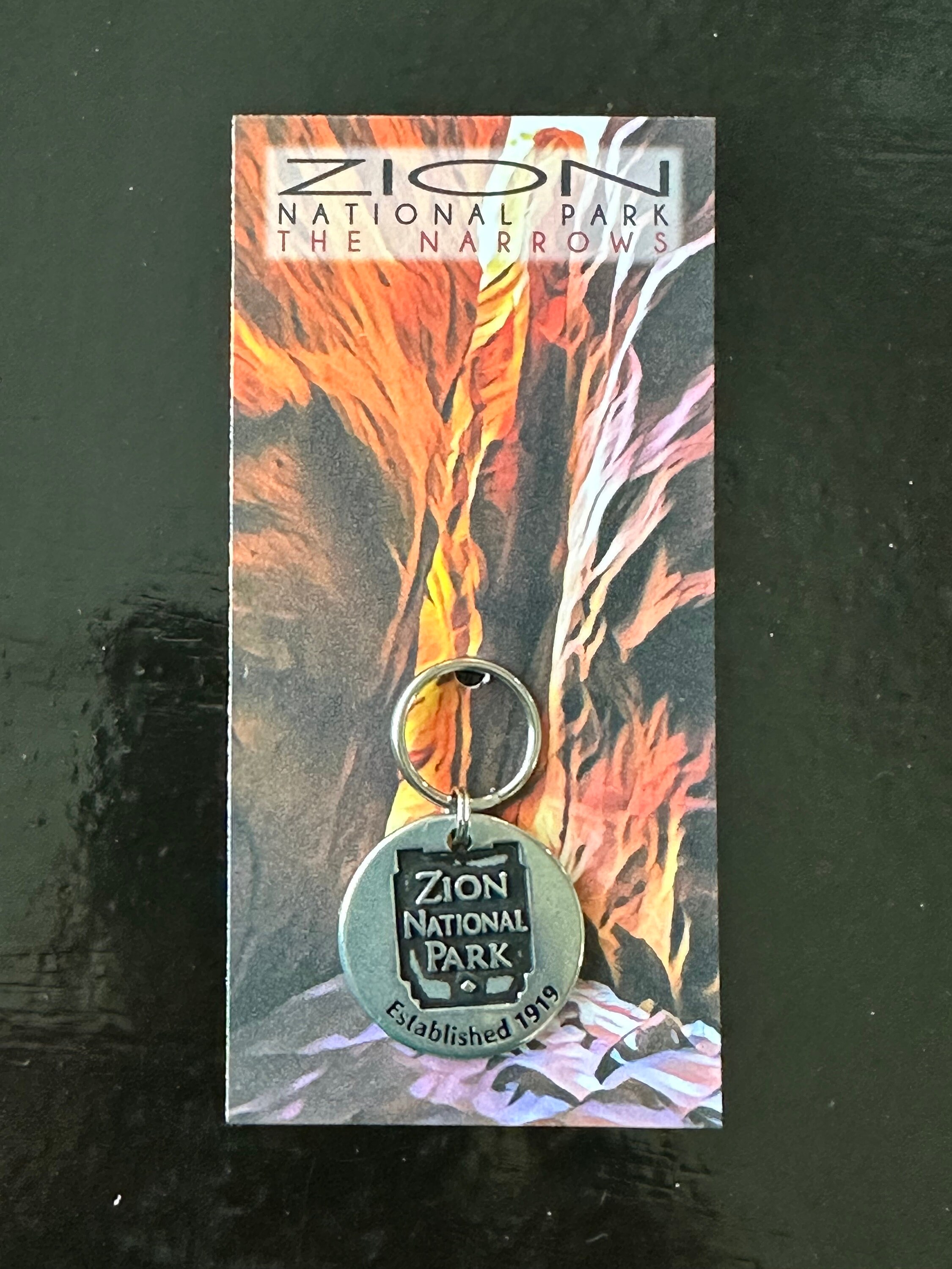 Zion National Park Great White Throne Coin Token Zipper Pull