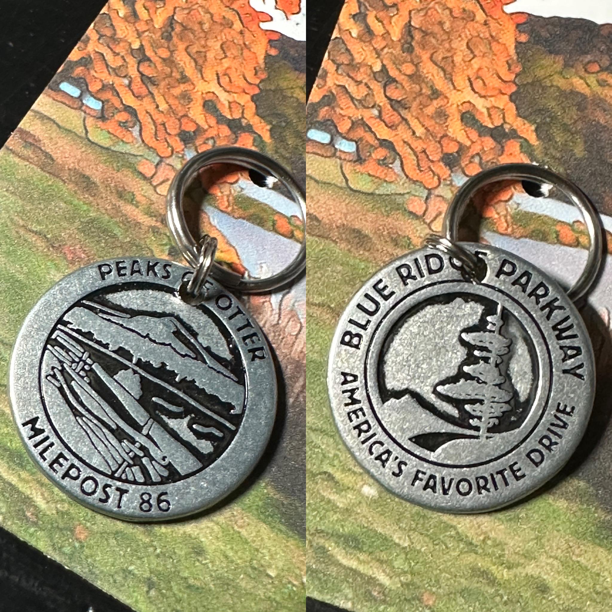 Blue Ridge Parkway National Park Token Coin Keychain Zipper Pull 1pc ...