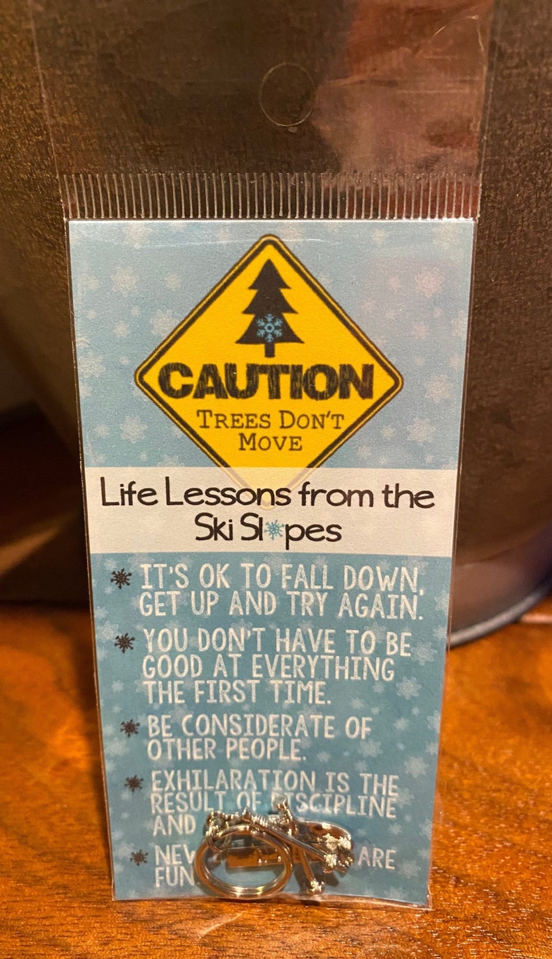 Life Lessons from the Ski Slopes Zipper Pull 1pc skiing