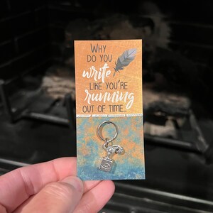 Tintenanhänger Schlüsselanhänger Zipper Pull 1stk Hamilton Zitat Warum schreibst du Wie du aus der Zeit rennst Ink Pen Play Fun Geschenk