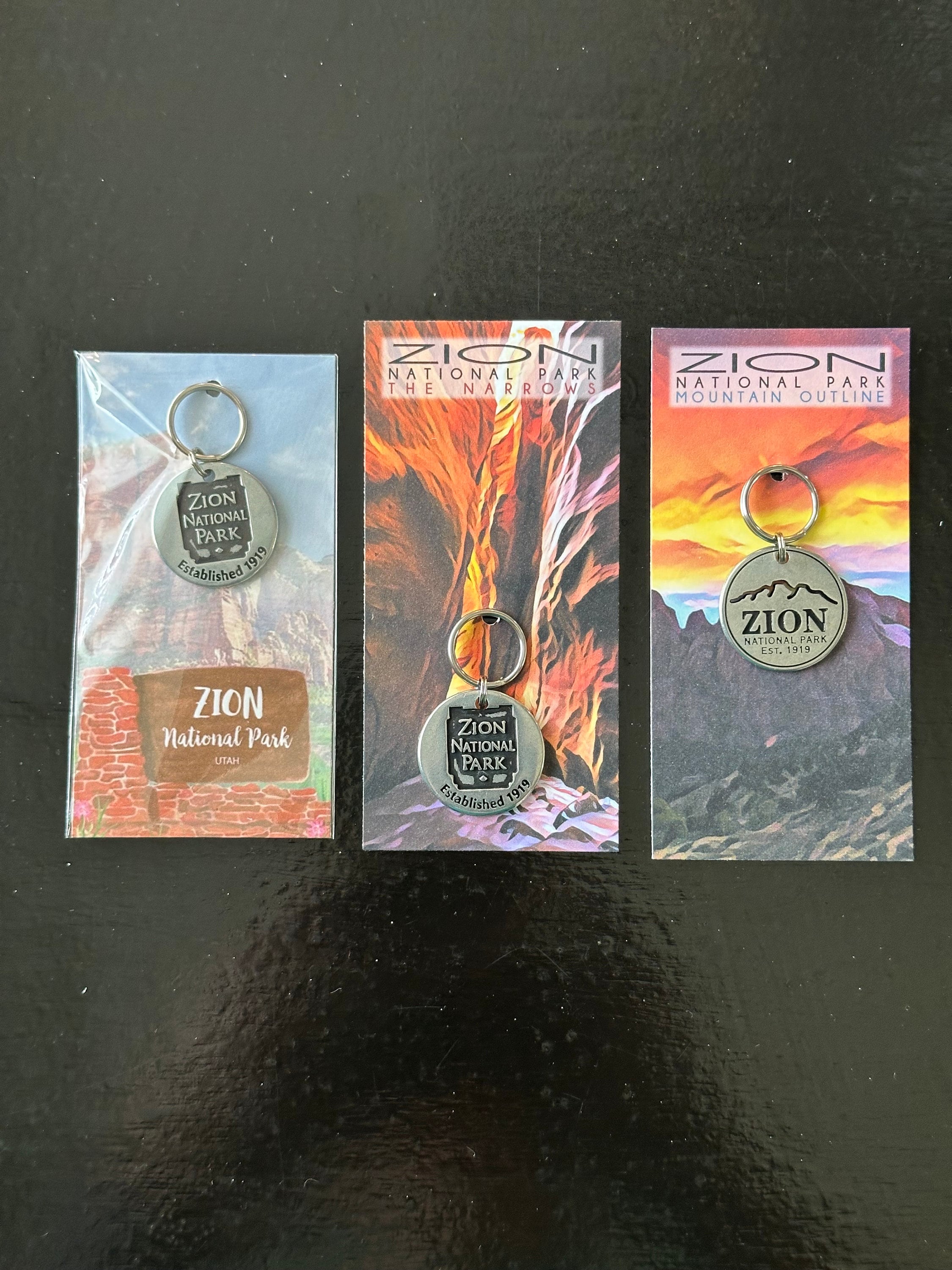 Zion National Park Great White Throne Coin Token Zipper Pull