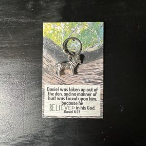 Lion Charm Keychain Zipper Pull 1pc Fun Gift Daniel and the Lion Believed in God Bible Stories Lions Den Story Jesus