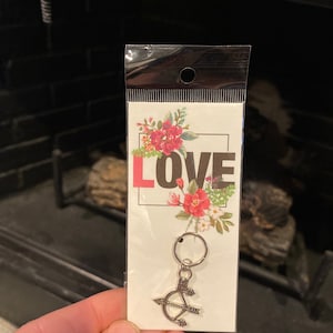Bow and Arrow Charm Love You Keychain Zipper Pull 1pc 27x21mm