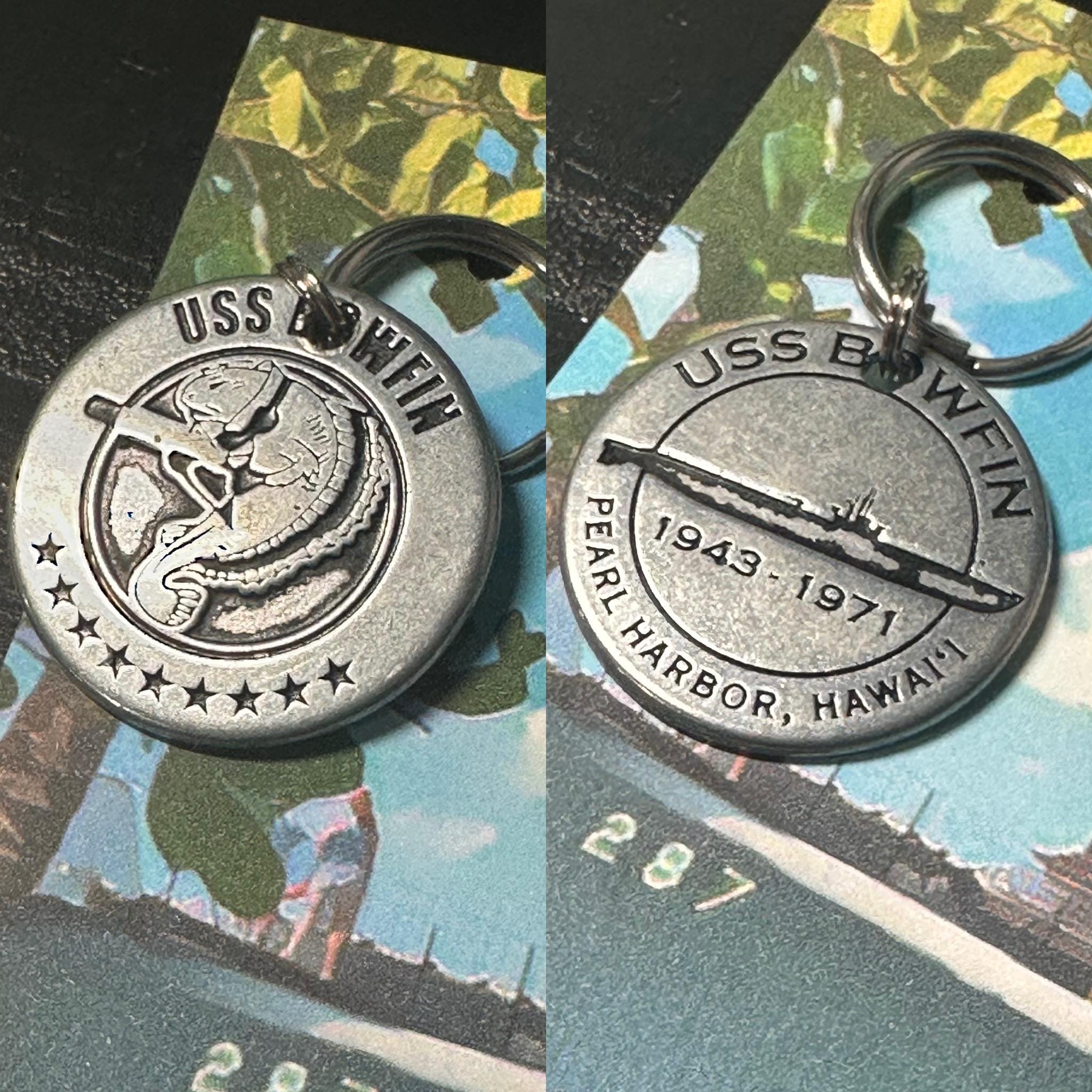 Pearl Harbor USS Arizona Memorial Token Coin Charm 22mm Keychain