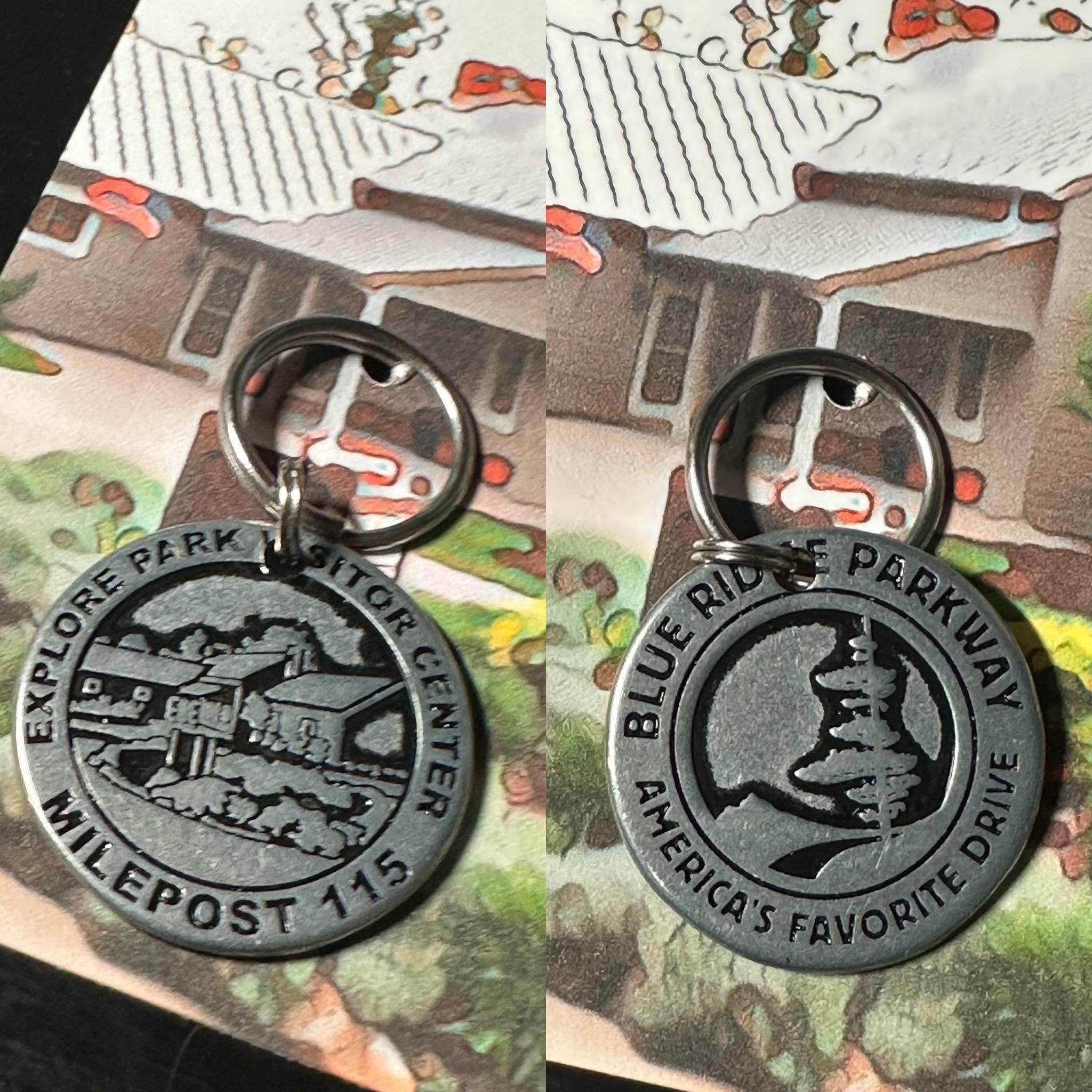 Blue Ridge Parkway National Park Token Coin Keychain Zipper Pull 1pc ...
