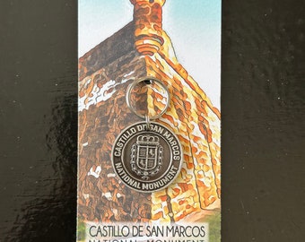 Castillo De San Marcos National Monument Token Coin Keychain Zipper 1pc St Augustine Florida Spanish 1695 Landmark History
