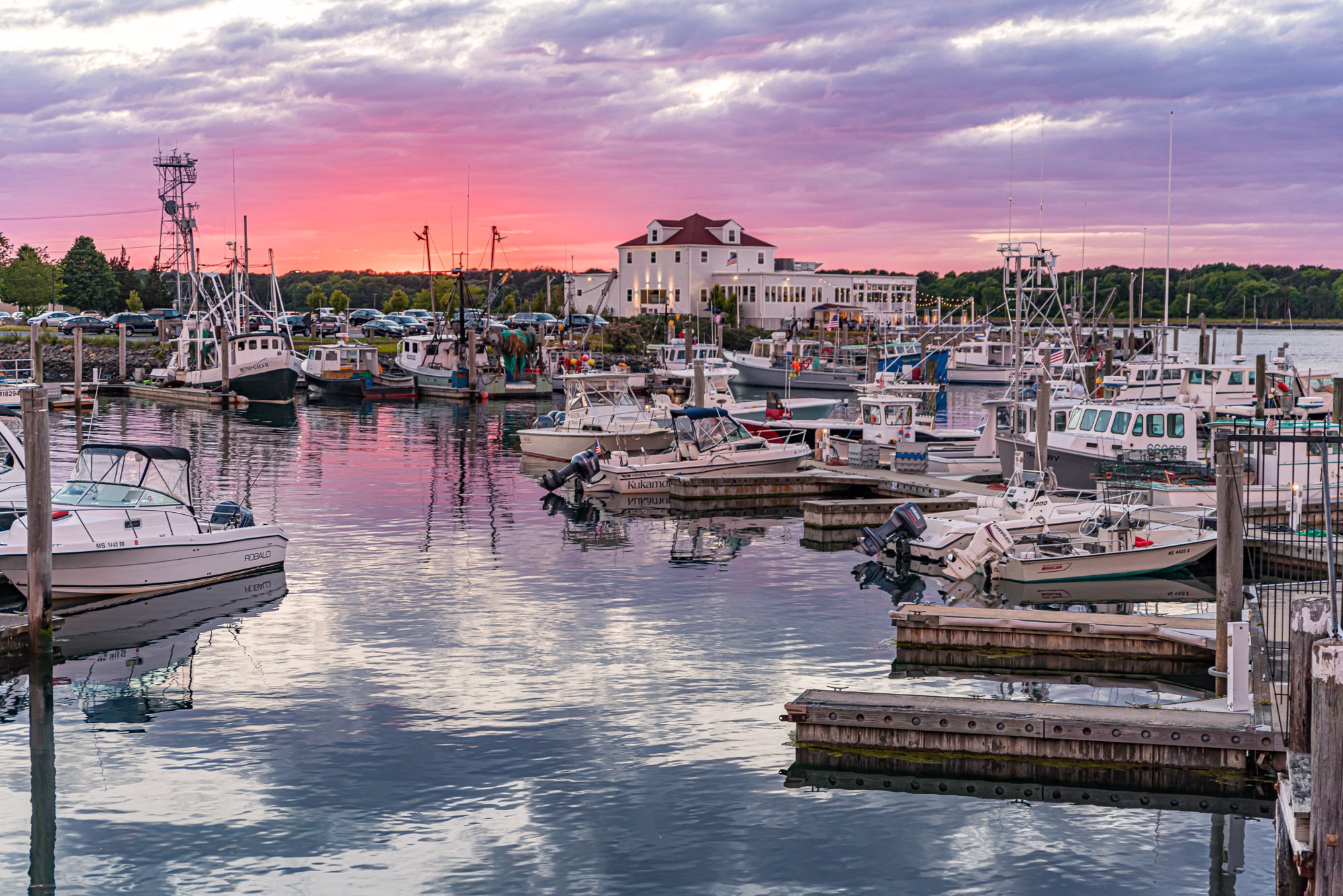 Sandwich Marina at Sunset Photo Print, Mounted Print and Canvas Etsy