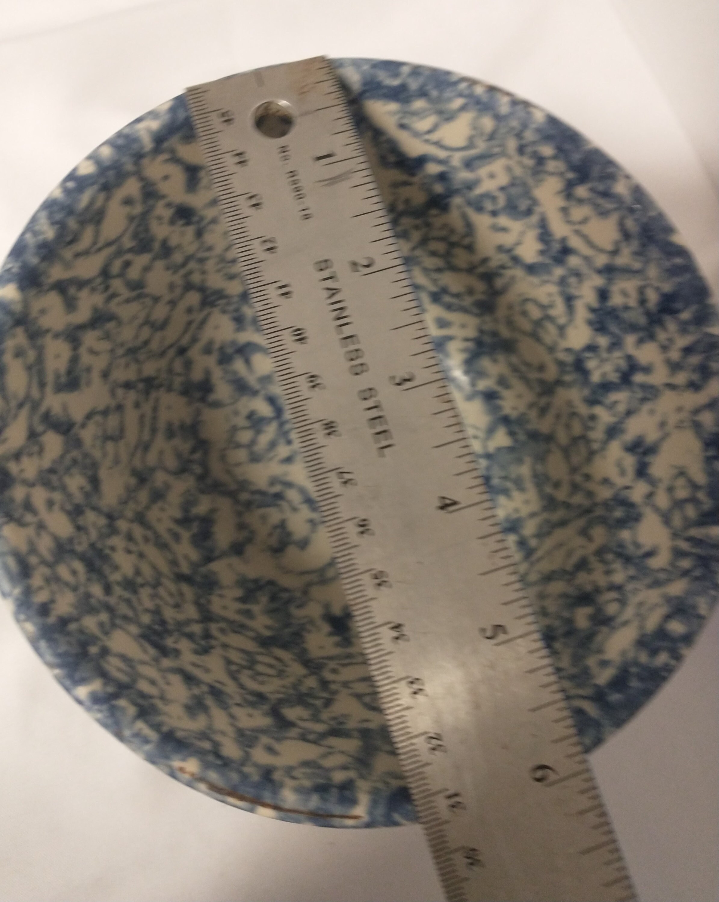 RARE Vintage Roseville Blue Sponge Ware Set of 3 Mixing Bowls Etsy