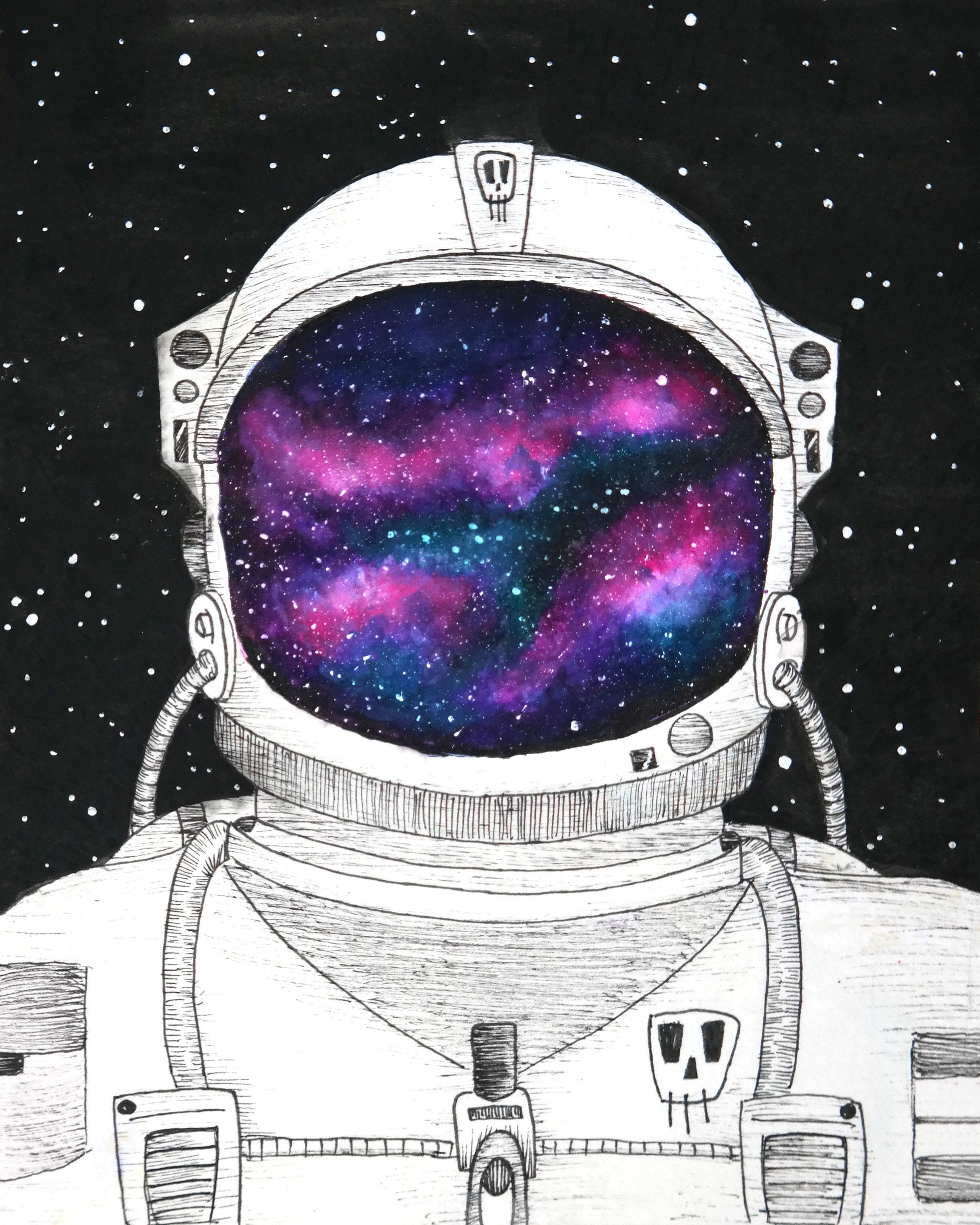 Astronaut Painting Art For Kids Canvas Prints Wall Art Home Decor, Pai –  UnixCanvas